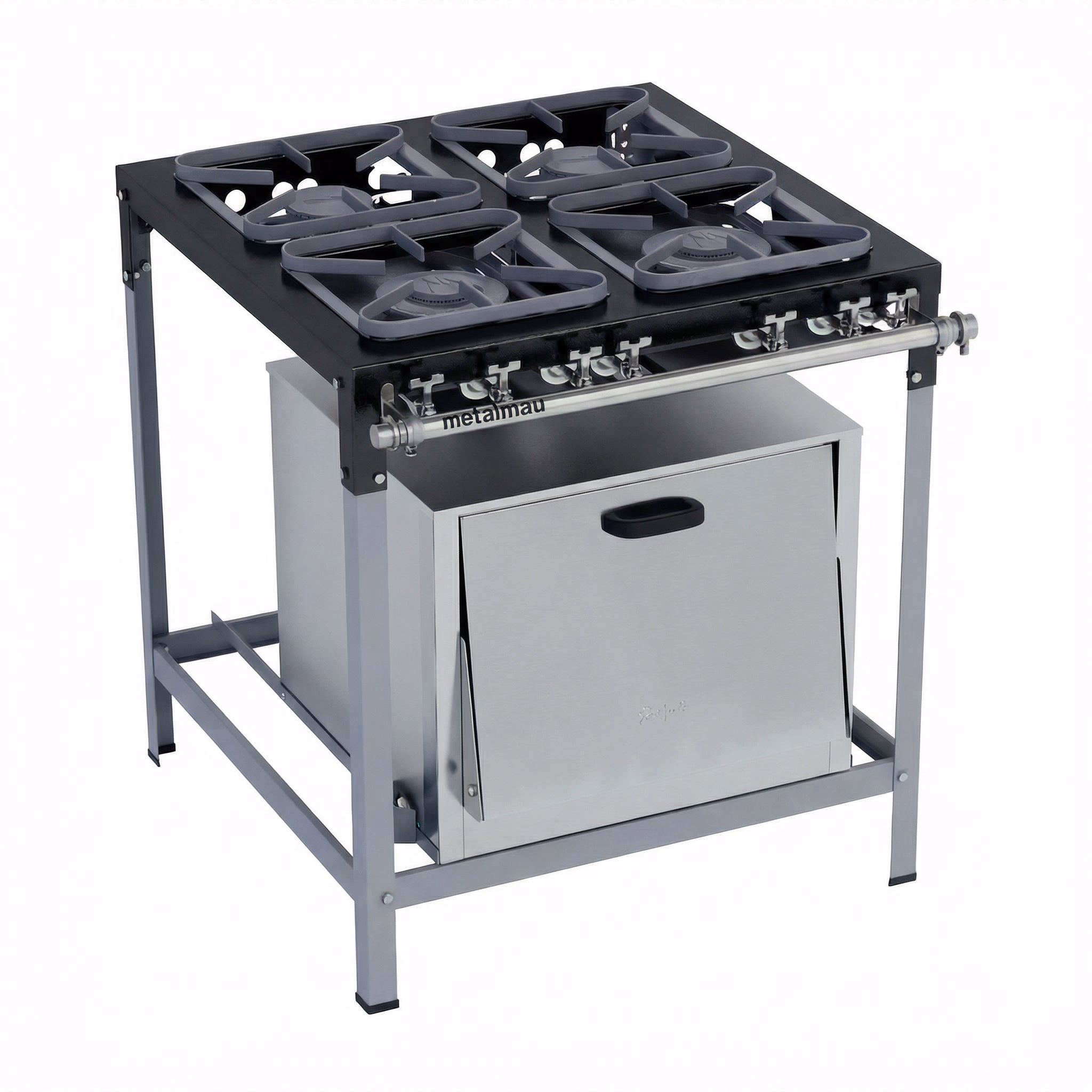 Fogão Industrial Metalmaq 4 Bocas com Forno (Baixa Pressão)